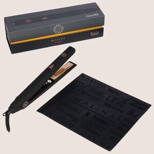 MSRP $150 Malina Titanium Elite Hair Straightener Black